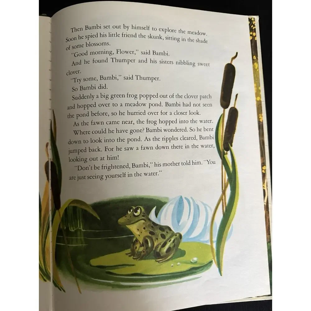 Walt Disney's Bambi A Golden Book Large Format 1972 Printing HC Vtg